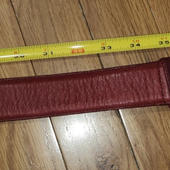 VINTAGE COACH RED LEATHER BELT SIZE LARGE 35-36" - Picture 13 of 16